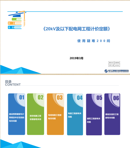 20kV及以下配電網工程計價定額使用疑難200問 （電力工程造價與定額管理總站2019年3月）