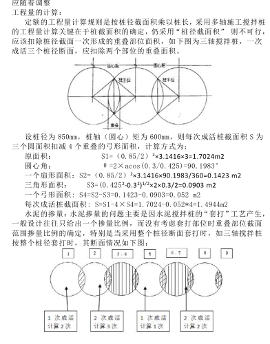 關于多軸水泥攪拌樁的計價釋疑(僅供參考)